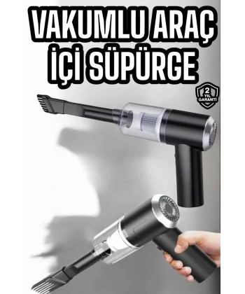 Araç İçi Süpürge Filtreli Şarjlı Süpürge Vakumlu Yıkanabilir