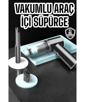 Araç İçi Süpürge Vakumlu Şarjlı Süpürge Filtreli