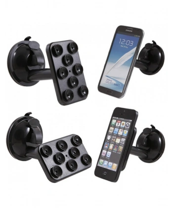 Araç İçi Telefon-Tablet-Navigasyon Tutucu-(8 Vantuzlu Döner Başlıklı)