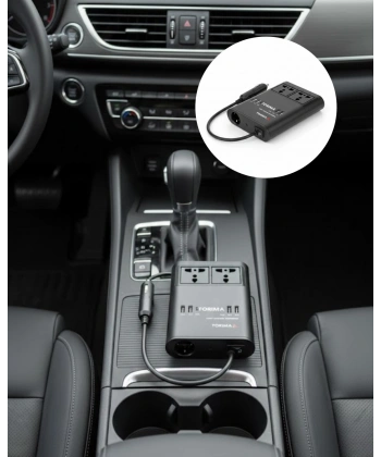 Araç İçin 12V 24V Güç Dönüştürücü 220V Priz ve USB Portlu