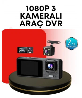 Araç Kamerası 3’lü Sistem | Full HD, Sesli Kayıt ve Park Gözetimi