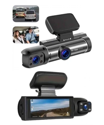Araç Kamerası Black Box Çift Kameralı Ekranlı Full HD Sürüş Kamerası