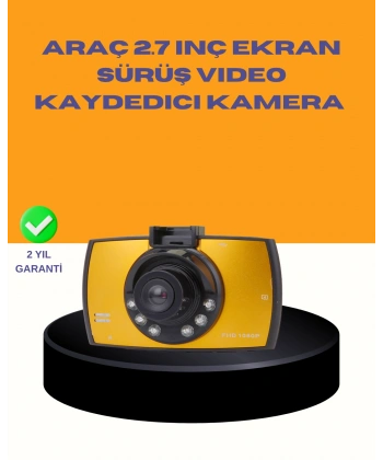 Araç Ön Kamera Full HD Kayıt ve G Sensor Özellikli
