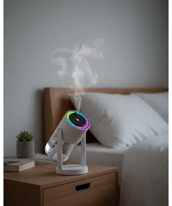 Araç ve Ev İçin Hava Nemlendirici Projektörlü Sessiz Buhar