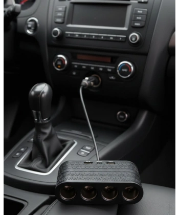 Araçlar İçin 4’lü Çakmak Çoklayıcı Type C USB ve Koruma Sistemli