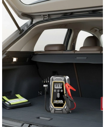 Araçlar İçin Akü Takviye ve Dijital Hava Kompresörü 16000 mAh