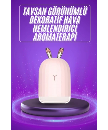 Aromaterapi Hava Nemlendirici Dekoratif USB Şarjlı Tavşan Nemlendirici