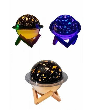 Aromaterapi Hava Nemlendirici Gece Lambası Uzay Model Satürn Oda Kokusu