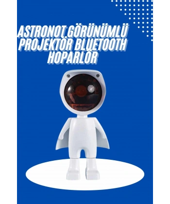 Astronot Işık Projektörü Gökkuşağı Projeksiyon Gece Lambası Hediyelik