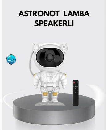 Astronot Şekilli Galaxy Projeksiyon Lambası Nebula Efektli Dekoratif Lamba