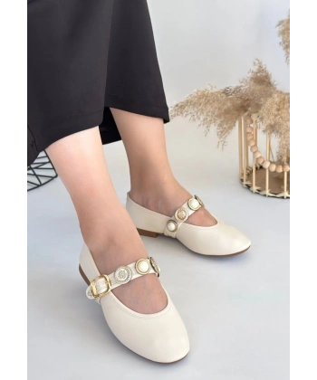 Atnis Bej Cilt Babet Ayakkabı