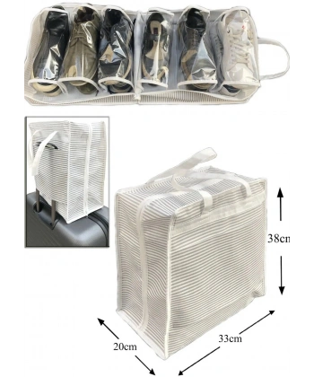 Ayakkabı SAKLAMA ve TAŞIMA Çantası (Çizgili Model) Shoe Tote