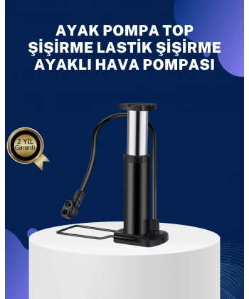 Ayakla Kullanılan Hava Pompası Araç ve Bisiklet İçin Uygun
