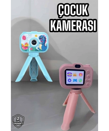 Ayaklı Mini Fotoğraf Makinesi Çocuk Için Eğitici Video Kamera