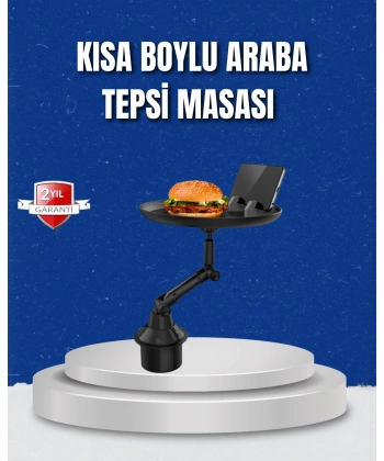 Ayarlanabilir Araç İçi Bardaklık Tepsisi 9 İnç Geniş Alan ve Telefon Standlı