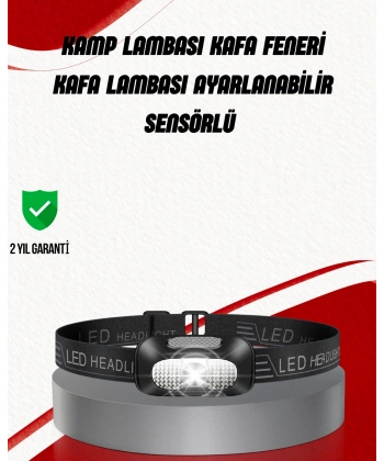 Ayarlanabilir Kafa Lambası Type-C Şarjlı Kompakt Kamp Lambası