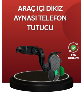 Ayarlanabilir Kıskaçlı Dikiz Aynası Telefon Tutucu Tüm Telefonlarla Uyumlu