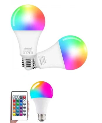 Ayarlanabilir Parlaklık RGB Led Ampul Beyaz Lamba Ve Renkli Ampul