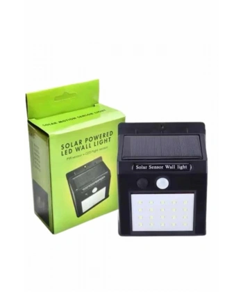 Bahçe Aydınlatma Sensörlü Güneş Enerjili Duvar Lambası 40 Led Işık