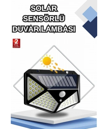 Bahçe Lambası Bahçe Aydınlatma Sensörlü Suya Dayanıklı 100 Led