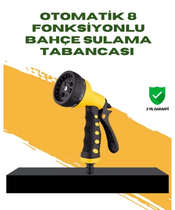 Bahçe Sulama Tabancası Hortum Ucu 8 Fonksiyonlu Ayarlanabilir