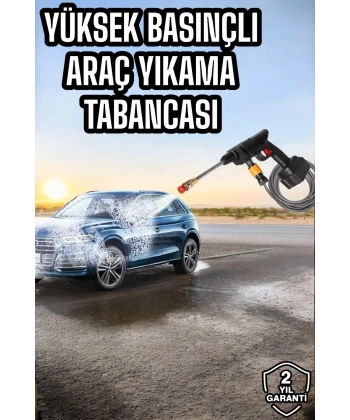 Bahçe ve Araba Yıkama Tabancası Su Basınçlı Hazneli Bataryalı Oto Yıkama