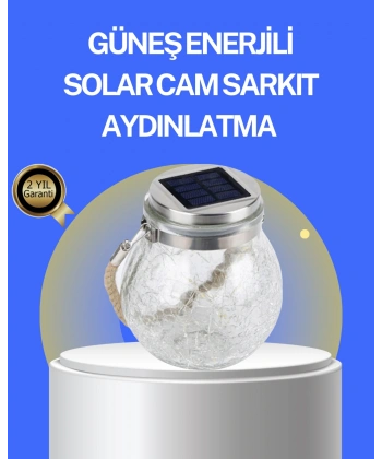 Bahçe ve Teras İçin Solar Cam Sarkıt LED Aydınlatma