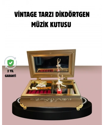Balerinli Müzikli Takı Kutusu Piyano Tasarım Kız Çocuk Hediyelik