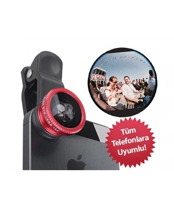 Balık Gözü Cep Telefonu Lensi (Tüm Modellere Uyumlu)