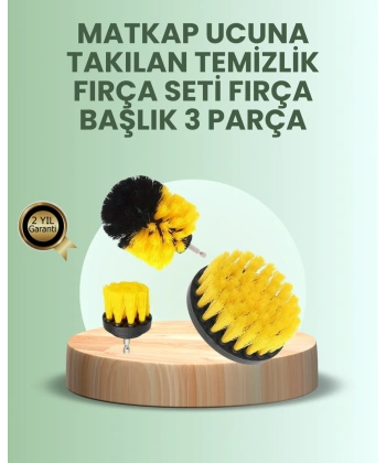 Banyo ve Mutfak İçin Matkap Ucu Temizlik Fırçası 3’lü Set