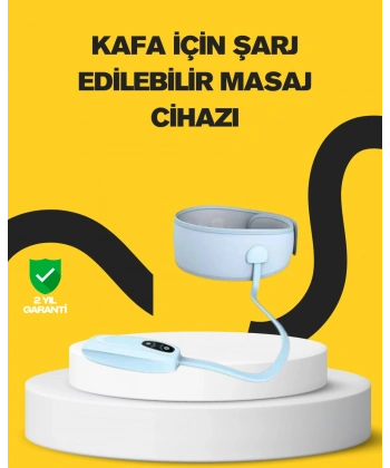 Baş ve Şakak Masaj Aleti Isı Destekli Derin Rahatlama