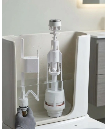 Basmalı Vitrifiye Rezervuar İç Takımı Ayarlanabilir Sessiz Dolumlu Klozet Rezervuar Mekanizması