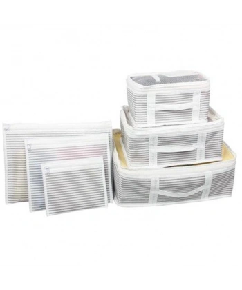 Bavul İçi Düzenleyici Valiz  Organizer 6 lı Set - Çizgili
