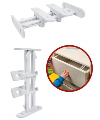 Bebek Çocuk Koruma Kilidi - Dolap Çekmece Kilidi Sürgülü Kilit