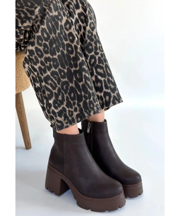 Belay Acı Kahve Nubuk Topuklu Bot