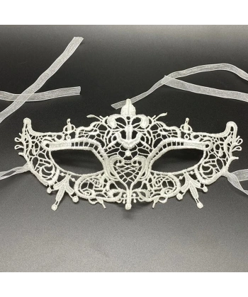 Beyaz Renk Dantel Kesim Dantel İşlemeli Balo Parti Maskesi 2 No