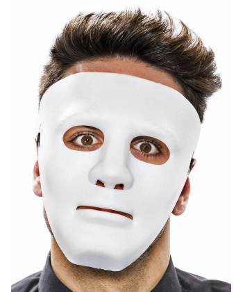 Beyaz Renk Hip Hop Anonim Jabbawockeez Dans Maskesi 18x19 cm