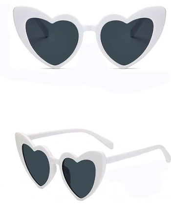 Beyaz Renk Kalp Gelin Düğün Gözlüğü 15x5 cm