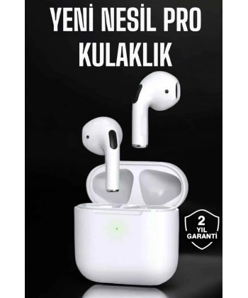 Beyaz Yeni Nesil Pro Bluetooth Kulaklık Yüksek Ses Kaliteli ANC Özelliği