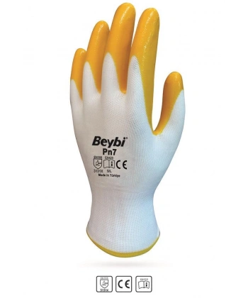 Beybi PN7 No:9 Sarı Nitril Eldiven