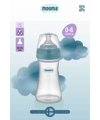 Biberon Anti Kolik Biberon 250 ml Kapaklı Biberon 0 - 6 Ay (Yavaş Akış)