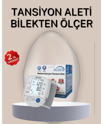 Bilekten Ölçer Tansiyon Aleti Şarjlı-Pilli Hafızalı Pratik Kullanım