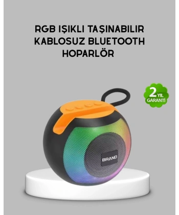 Bluetooth 5.0 Hoparlör – RGB Işıklı, Güçlü Bas ve 360° Surround Ses