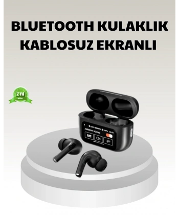 Bluetooth 5.3 ANC Kablosuz Kulaklık – Dokunmatik Kontrol, Dijital Ekran ve Uzun Pil Ömrü