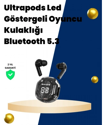 Bluetooth 5.3 Kablosuz Kulaklık 30mm Sürücü LED Ekranlı Mikrofonlu