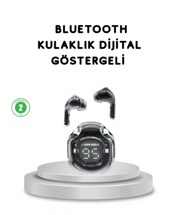 Bluetooth 5.3 Kablosuz Kulaklık HiFi Stereo ve Ekstra Bass Dijital Ekranlı