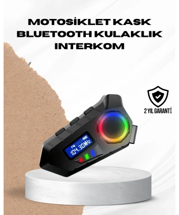 Bluetooth 5.4  İnterkom IP65 Toz ve Su Geçirmez LED Göstergeli