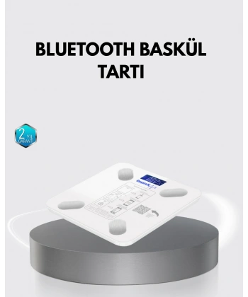 Bluetooth Akıllı Tartı – 8 Fonksiyonlu Dijital Baskül, 180 kg Kapasiteli