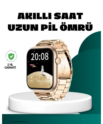 Bluetooth Arama Özellikli Akıllı Saat Uzun Pil Ömürlü