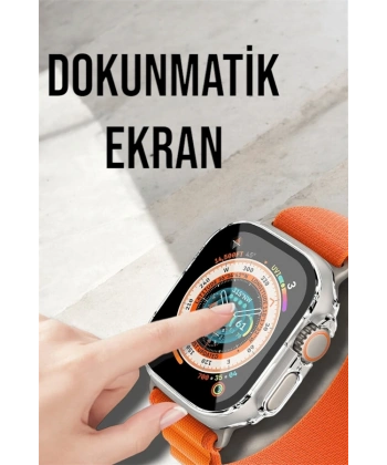 Bluetooth Bağlantılı 49MM Dokunmatik Akıllı Saat Sağlık ve Spor Takip Özellikli